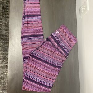 Lulu lemon striped full length leggings